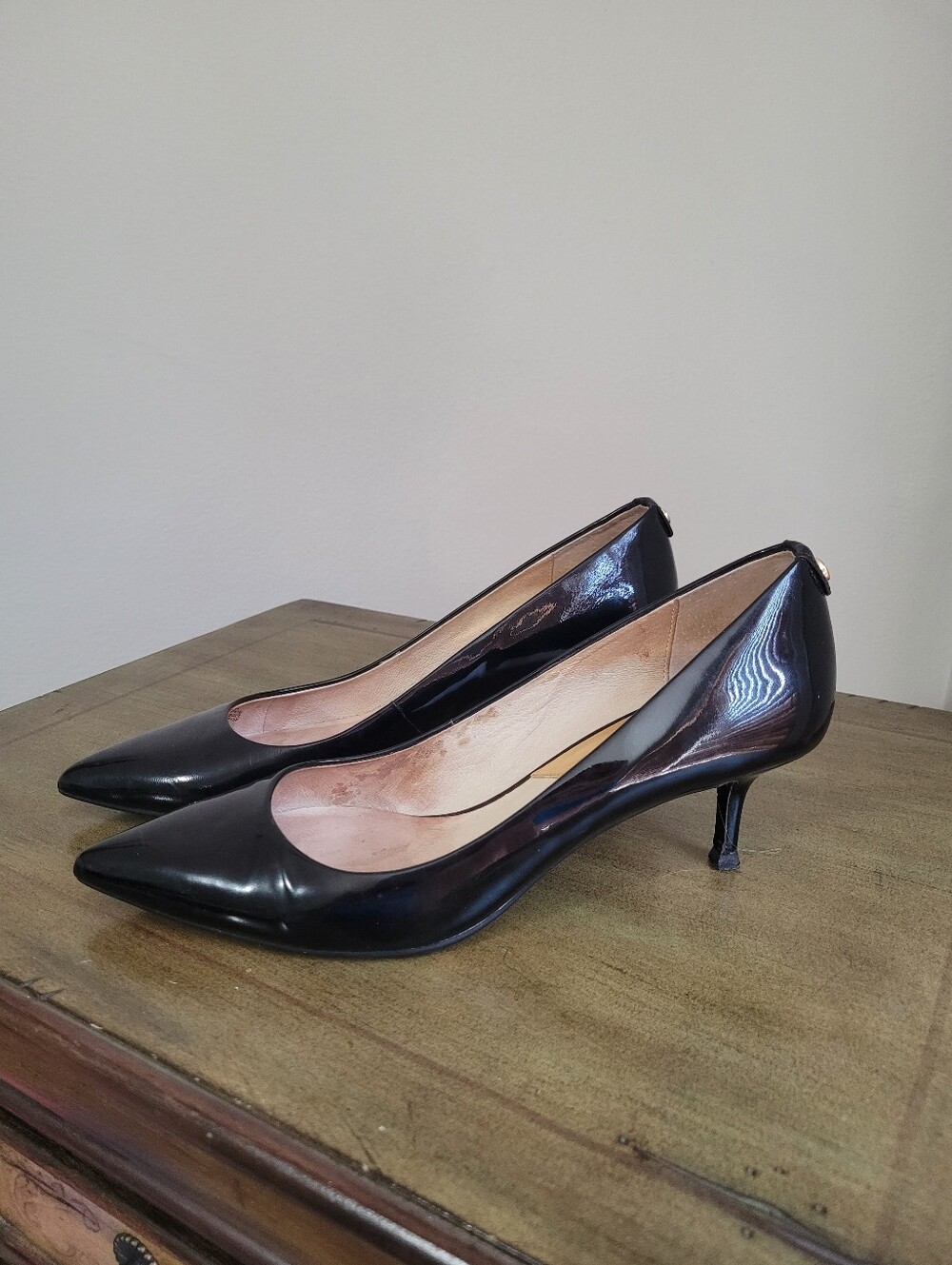Michael Kors Black Patent Pointed-Toe Pumps